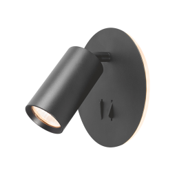 Lamp for GU10 220V wall lamp with backlight and button black (VL-SPF24E-B) VIDEX