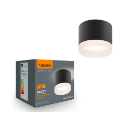 Lamp for GX53 220V surface-mounted Black (VL-SPF25A-B) VIDEX