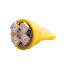 LED car lamp T10-3528-4smd yellow 12V LEDUA