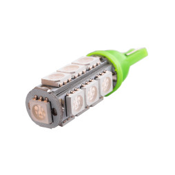 LED car lamp T10-5050-13smd green 12V LEDUA