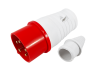 Portable plug (VP) 16A/5p (3p+e+n) 380-415V IP44 red LEE-015L LM2034 Lemanso