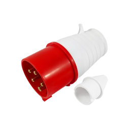 Portable plug (VP) 32A/5p (3p+e+n) 380-415V IP44 red LEE-025L LM2037 Lemanso