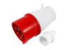 Portable plug (VP) 32A/5p (3p+e+n) 380-415V IP44 red LEE-025L LM2037 Lemanso