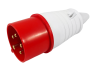Portable plug (VP) 32A/5p (3p+e+n) 380-415V IP44 red LEE-025L LM2037 Lemanso