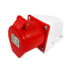 Stationary socket (GS) 32A 4p (3p+n) 380-415V IP44 red LEE-124 LM2013 Lemanso