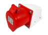 Stationary socket (GS) 32A 4p (3p+n) 380-415V IP44 red LEE-124 LM2013 Lemanso
