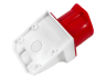 Stationary socket (GS) 16A/5p (3p+e+n) 380-415V IP44 red LEE-115L LM2035 Lemanso