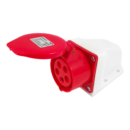 Stationary socket (GS) 16A/5p (3p+e+n) 380-415V IP44 red LEE-115L LM2035 Lemanso