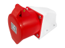 Stationary socket (GS) 32A/5p (3p+e+n) 380-415V IP44 red LEE-125L LM2038 Lemanso