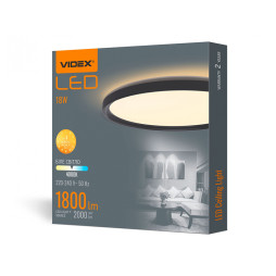 LED round surface-mounted lamp with decorative lighting 18W 220-240V 4000K IP20 DL3R black (VL-DL3R-184B) VIDEX
