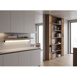 LED linear corner lamp "N6-1000" 220V 8W 6500k black body LEDUA