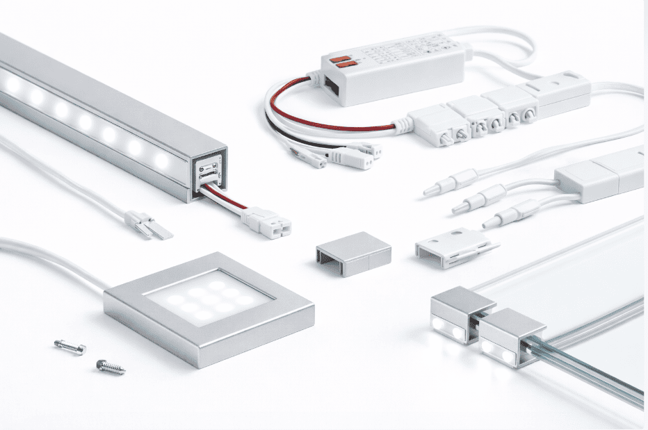 Fittings for furniture lighting of our own production
