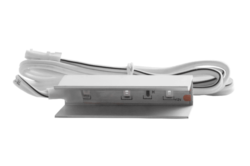 Clips for lighting glass shelves